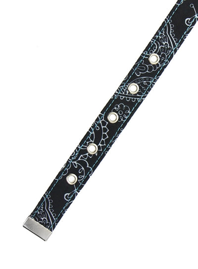 Black & Blue Paisley Fabric Collar