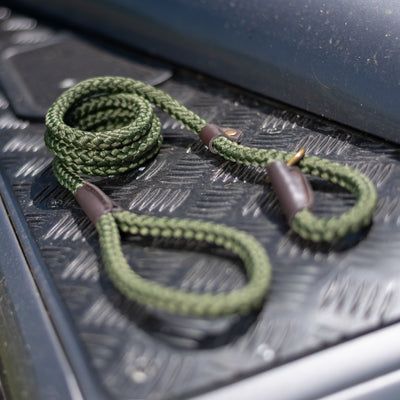 Ancol Heritage Rope Slip Lead Green 1.5m x 8mm