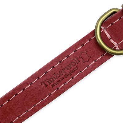 Ancol Timberwolf Raspberry Leather Dog Collar