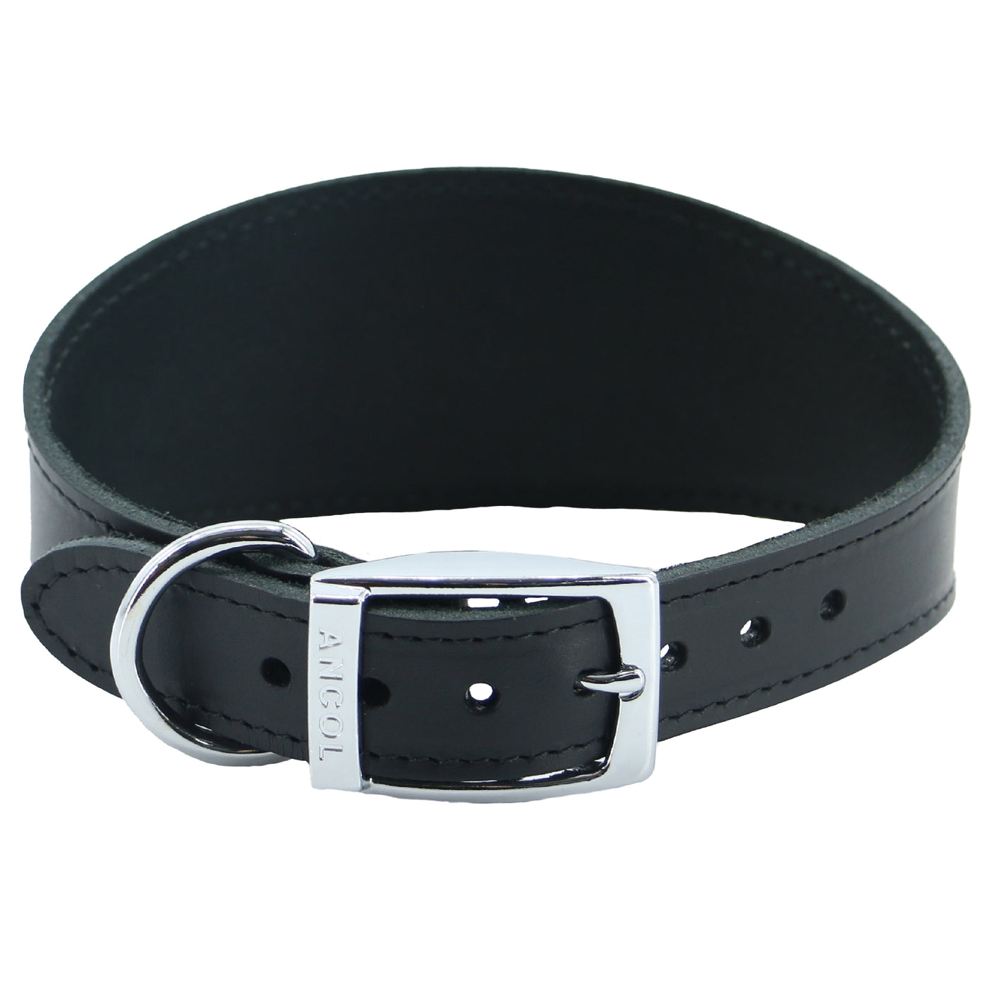 Ancol Whippet Black Leather Collar