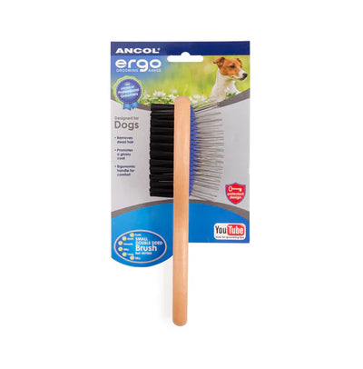 Ancol Ergo Wood Handle Double Sided Brush