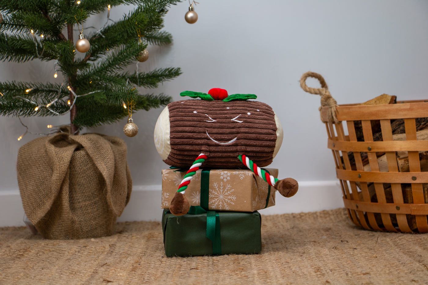 Ann Yule Log Festive Dog Toy by Ancol