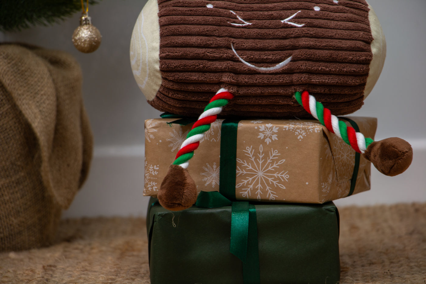 Ann Yule Log Festive Dog Toy by Ancol