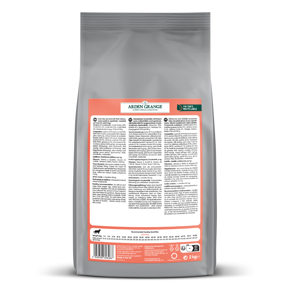 Arden Grange Grain free Adult Salmon & Superfoods