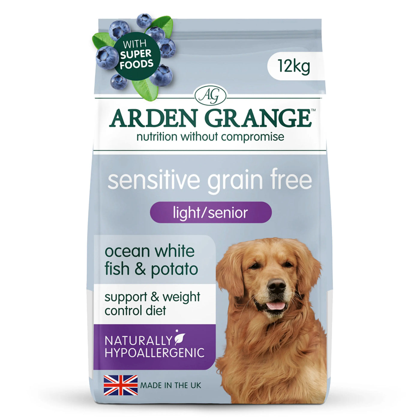 Arden Grange Sensitive Light Senior Grain Free Ocean White Fish & Potato
