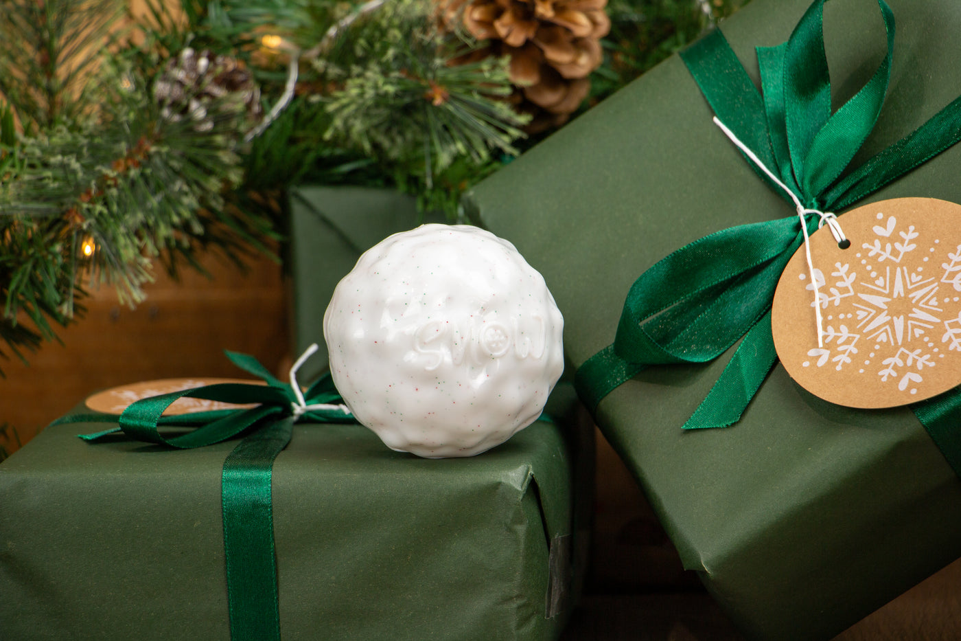 Bouncy Ball Festive Dog Toy by Ancol