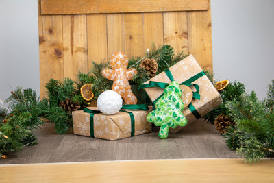 Bouncy Ball Festive Dog Toy by Ancol