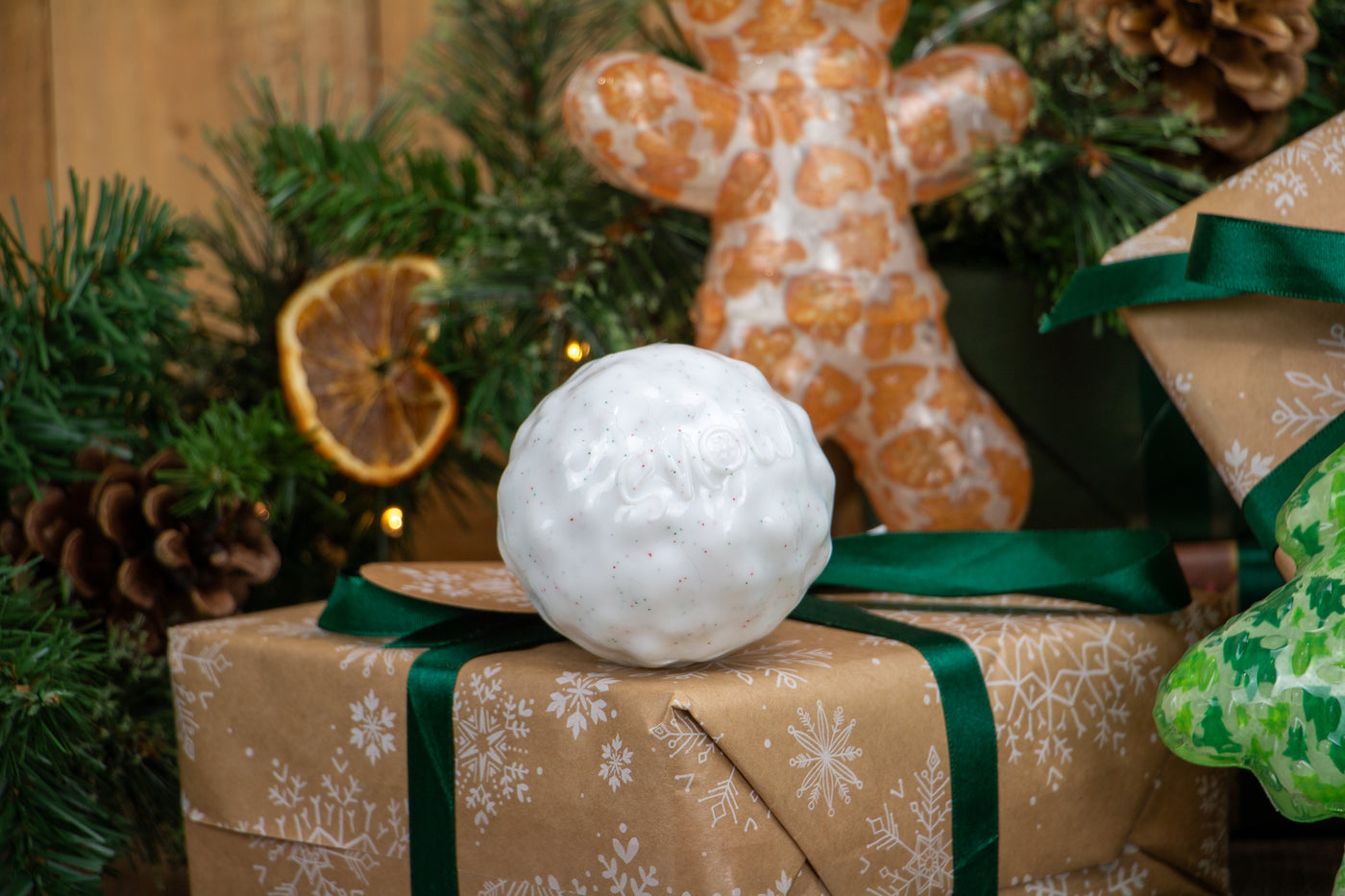 Bouncy Ball Festive Dog Toy by Ancol