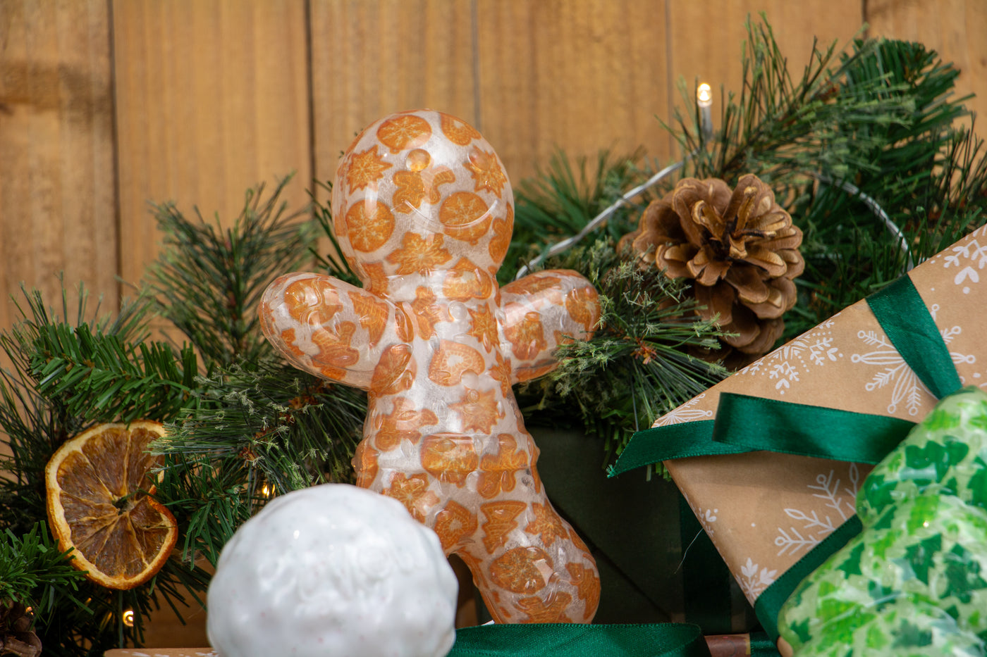 Bouncy Ball Festive Dog Toy by Ancol