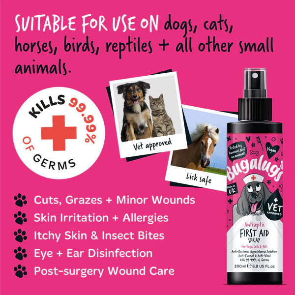 Bugalugs Antiseptic First Aid Spray 250ml