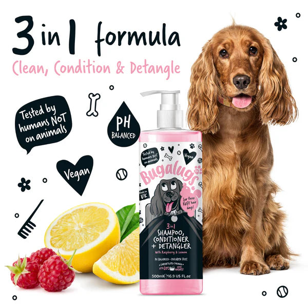 Bugalugs 3in1 Shampoo, Conditioner & Detangler