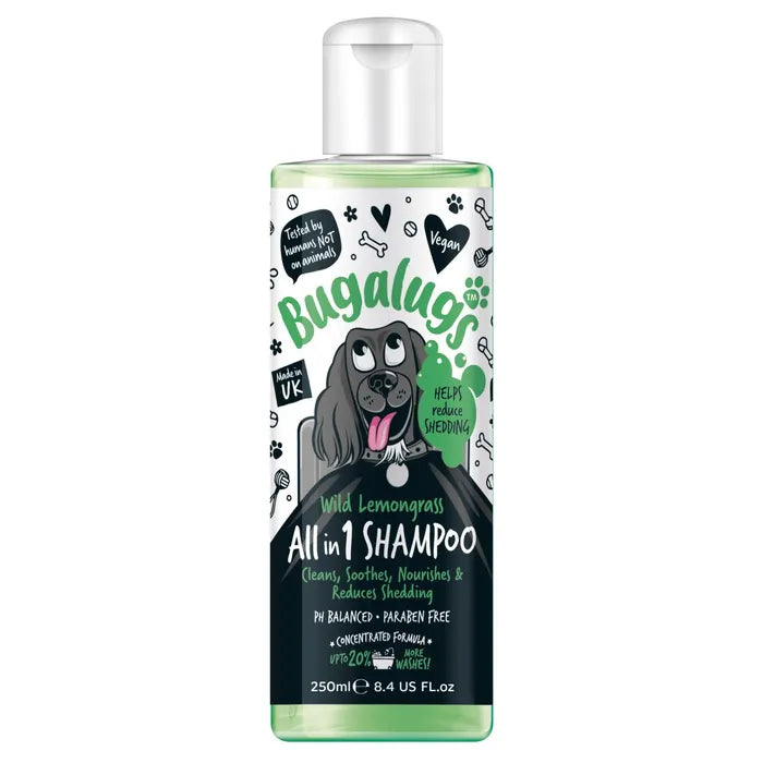 Bugalugs All in 1 Wild Lemongrass Dog Shampoo 250ml