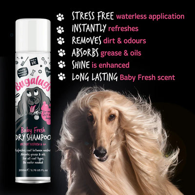 Bugalugs Baby Fresh Dry Shampoo for Dogs