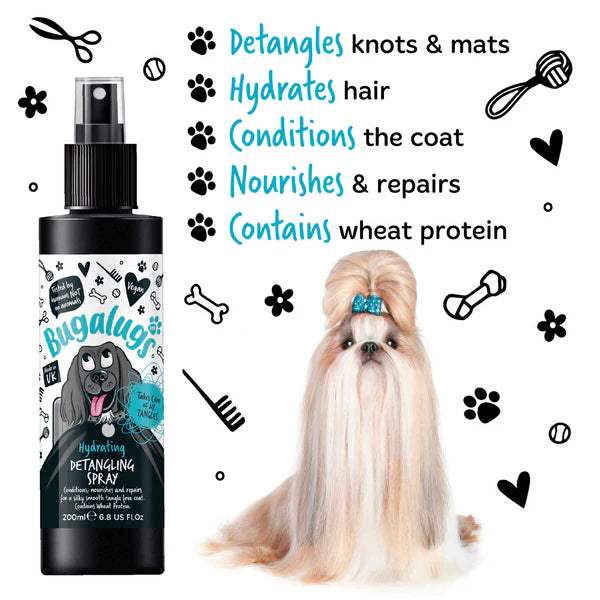 Bugalugs Fragrance Free Hydrating Detangling Spray for Dogs