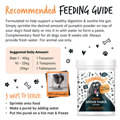Bugalugs Natural Pumpkin Powder Supplement 200g