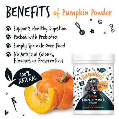 Bugalugs Natural Pumpkin Powder Supplement 200g