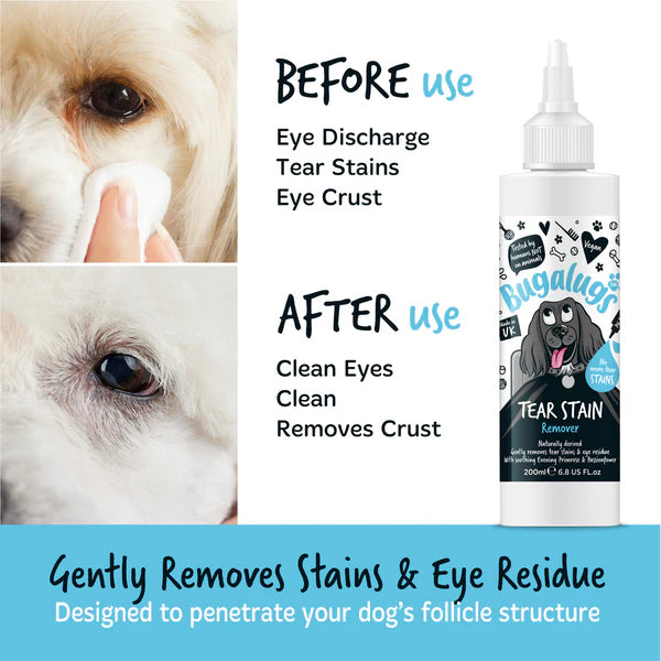 Bugalugs Tear Stain Remover Solution for Dogs