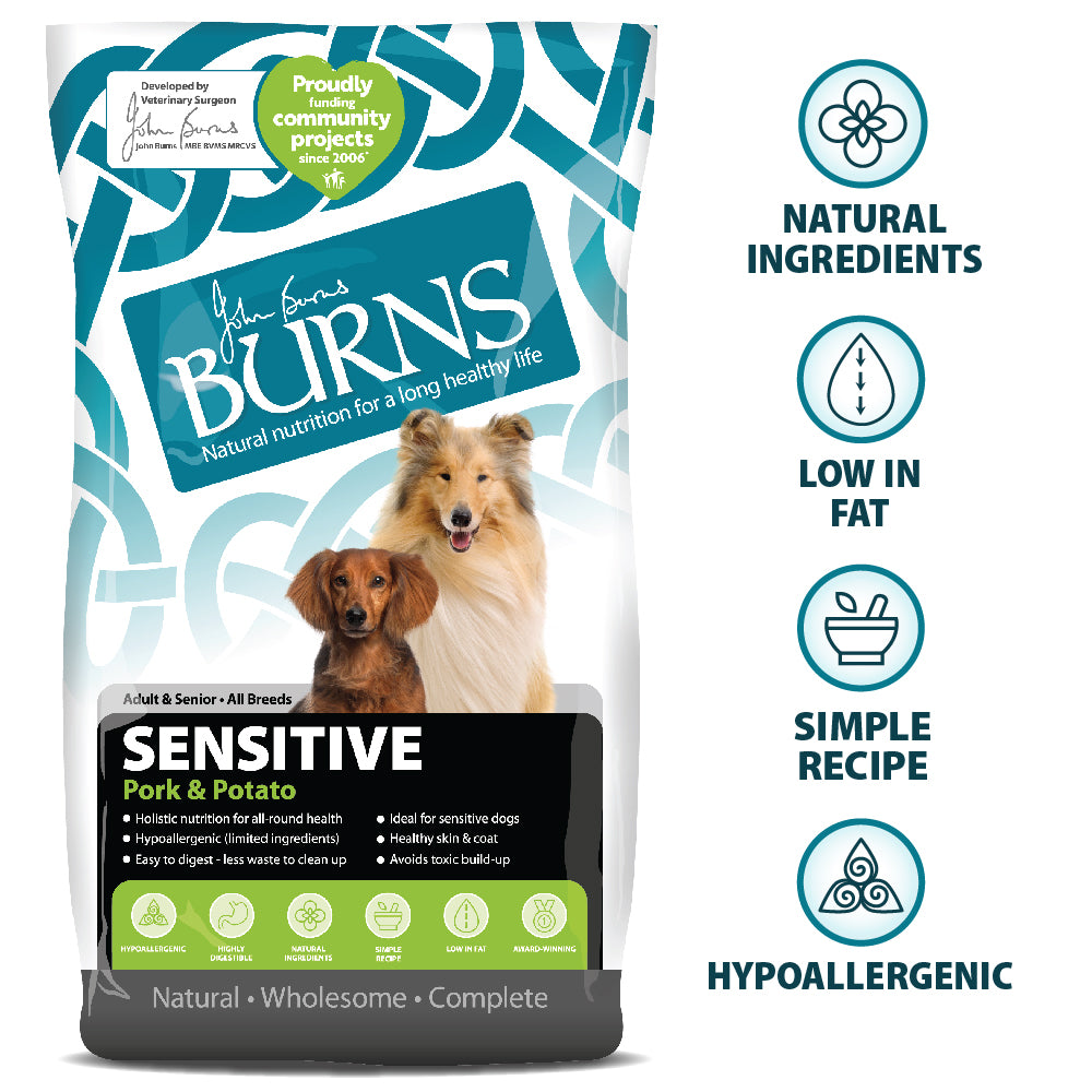 Burns Sensitive Pork & Potato 12Kg