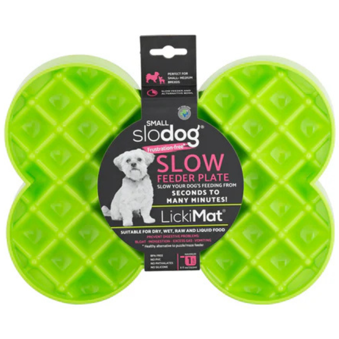 LickiMat SloDog® Green Slow Feeder Plate