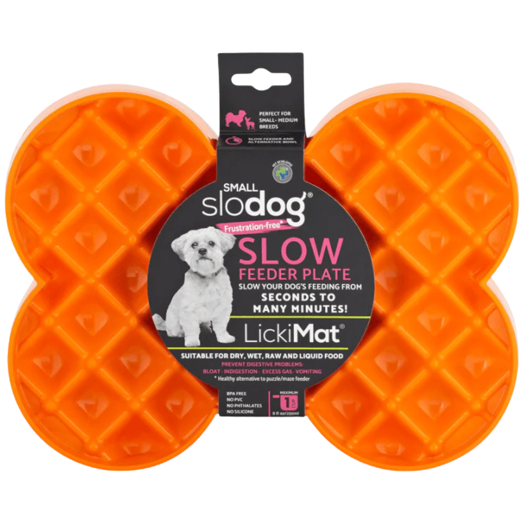 LickiMat SloDog® Orange Slow Feeder Plate