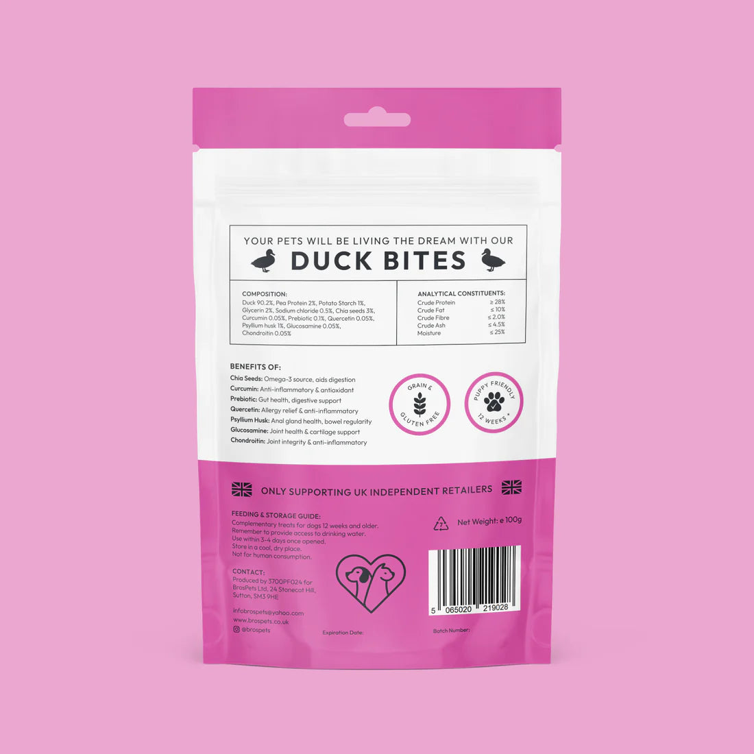 Duck Bites Treats for Dogs