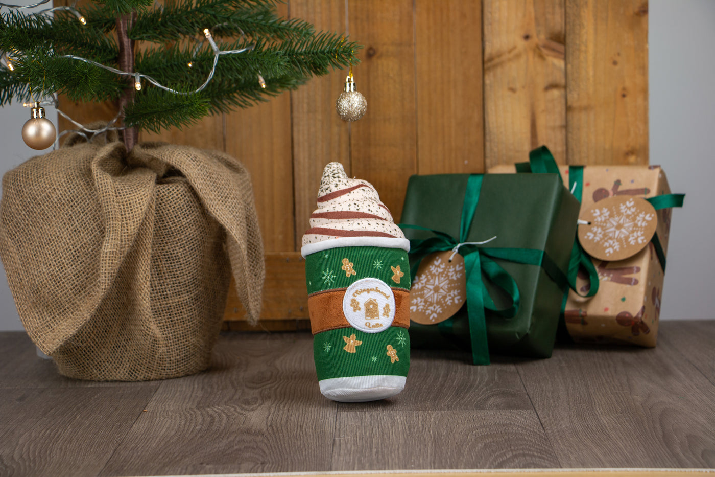 Gingerbread Latte Festive Dog Toy by Ancol