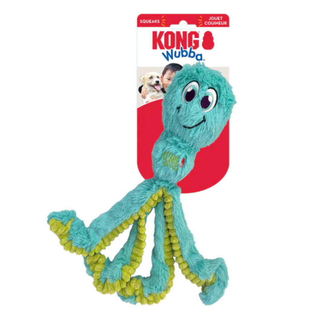 KONG Wubba Octopus in Green/Blue, Large