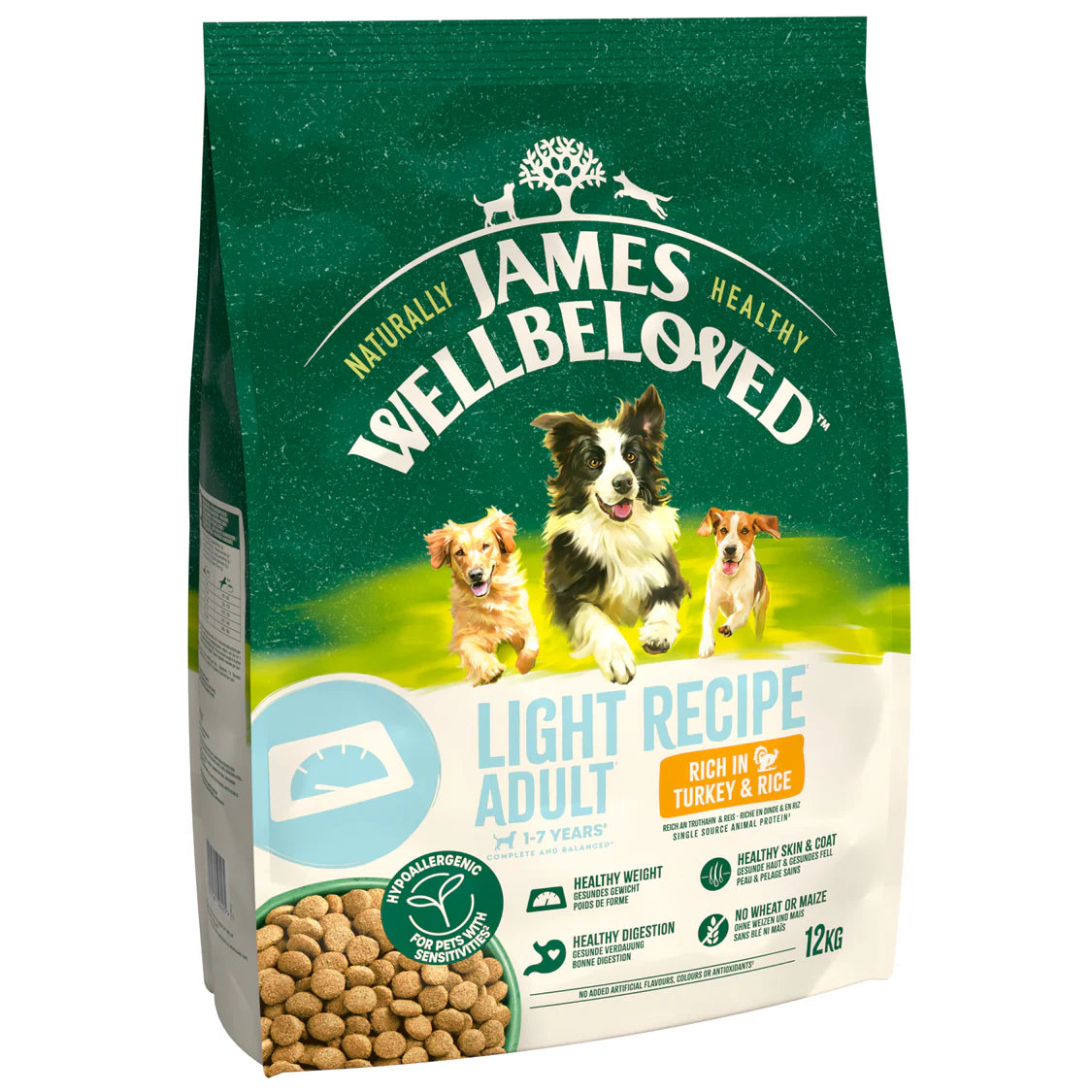 James Wellbeloved Adult 'Light' Turkey & Rice Dry Dog Food 12kg