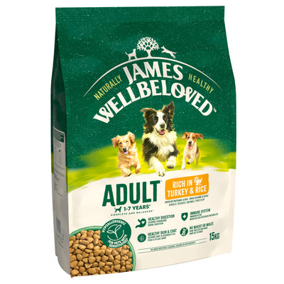 James Wellbeloved Adult Turkey & Rice Dry Dog Food 15kg
