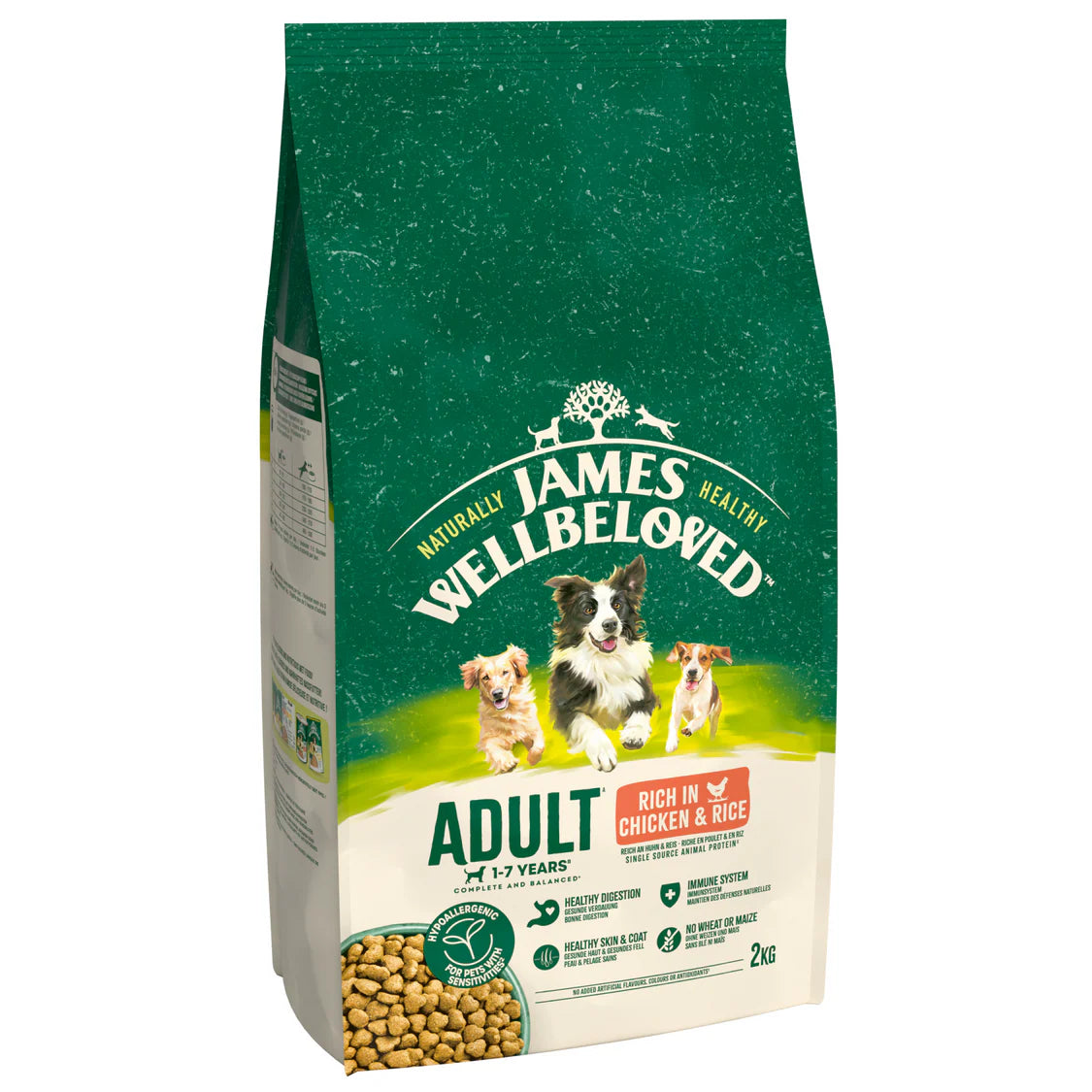James Wellbeloved Adult Chicken & Rice Dry Dog Food 2kg