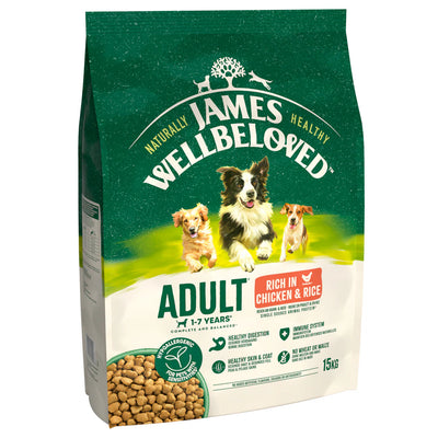 James Wellbeloved Adult Chicken & Rice Dry Dog Food 15kg
