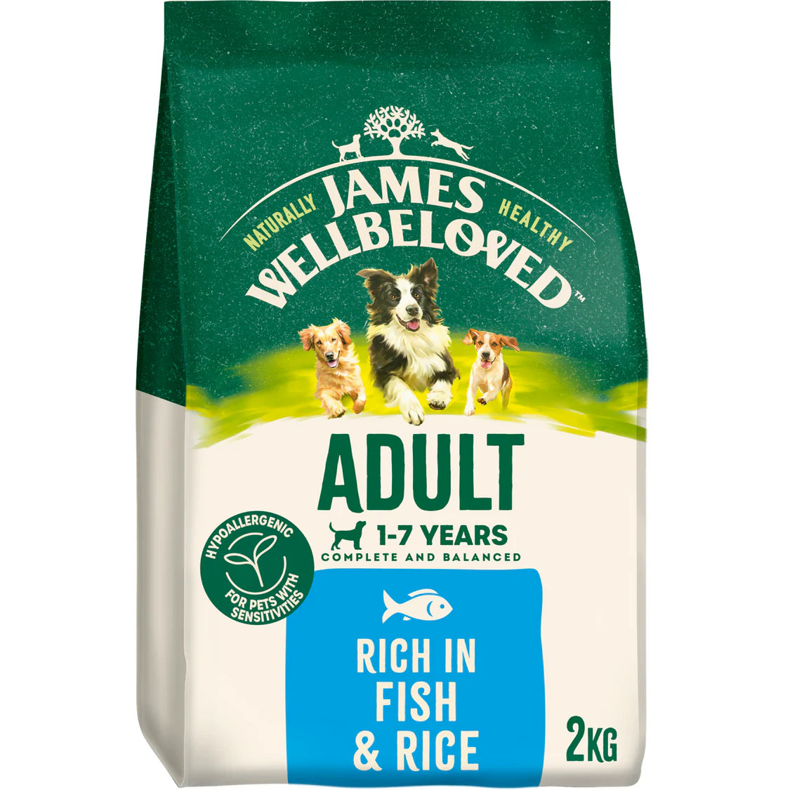 James Wellbeloved Adult Fish & Rice Dry Dog Food 2kg