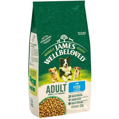 James Wellbeloved Adult Fish & Rice Dry Dog Food 2kg