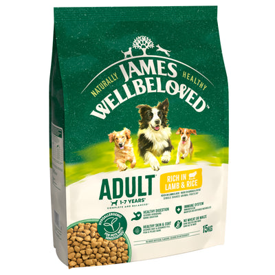 James Wellbeloved Adult Lamb & Rice Dry Dog Food 15kg