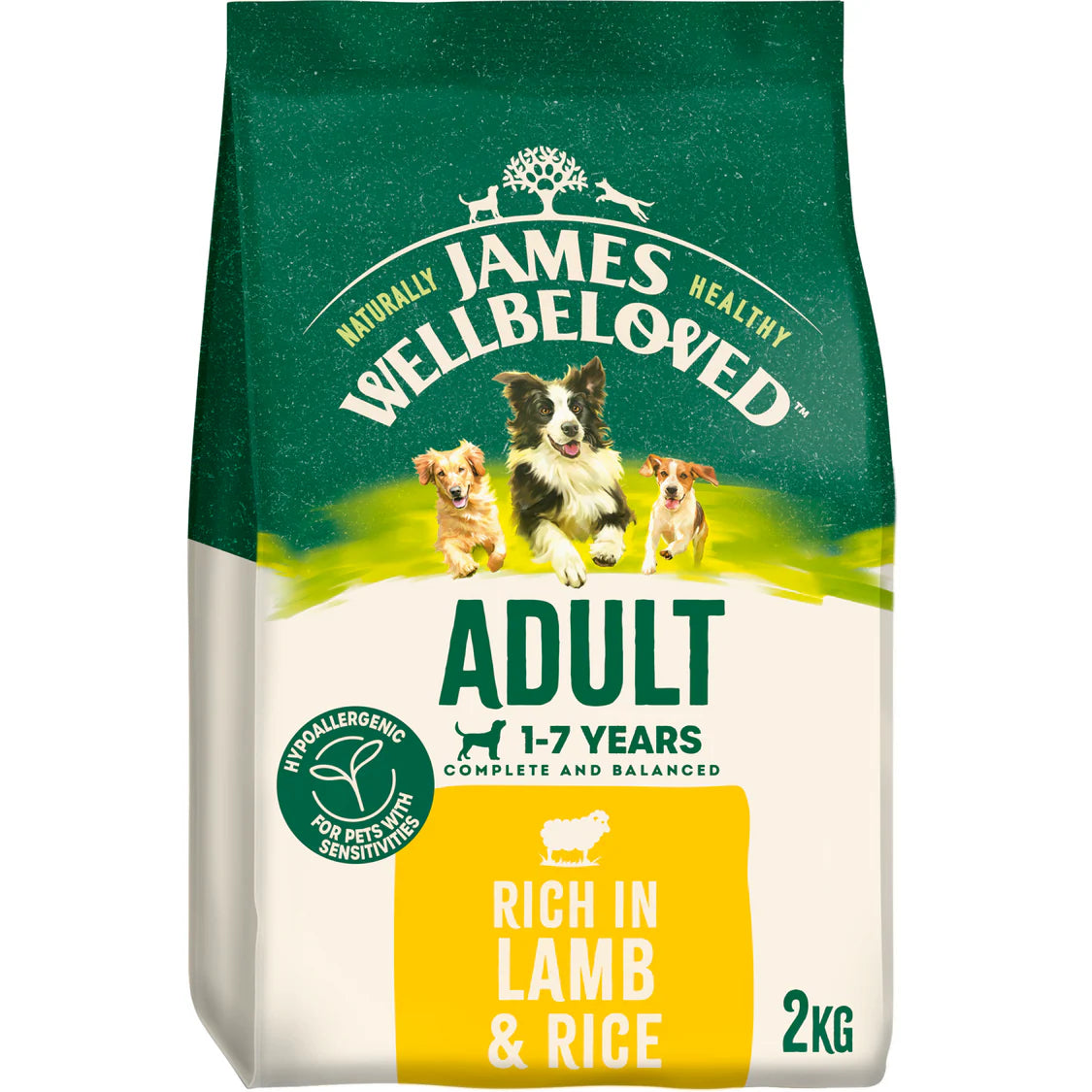 James Wellbeloved Adult Lamb & Rice Dry Dog Food 2kg