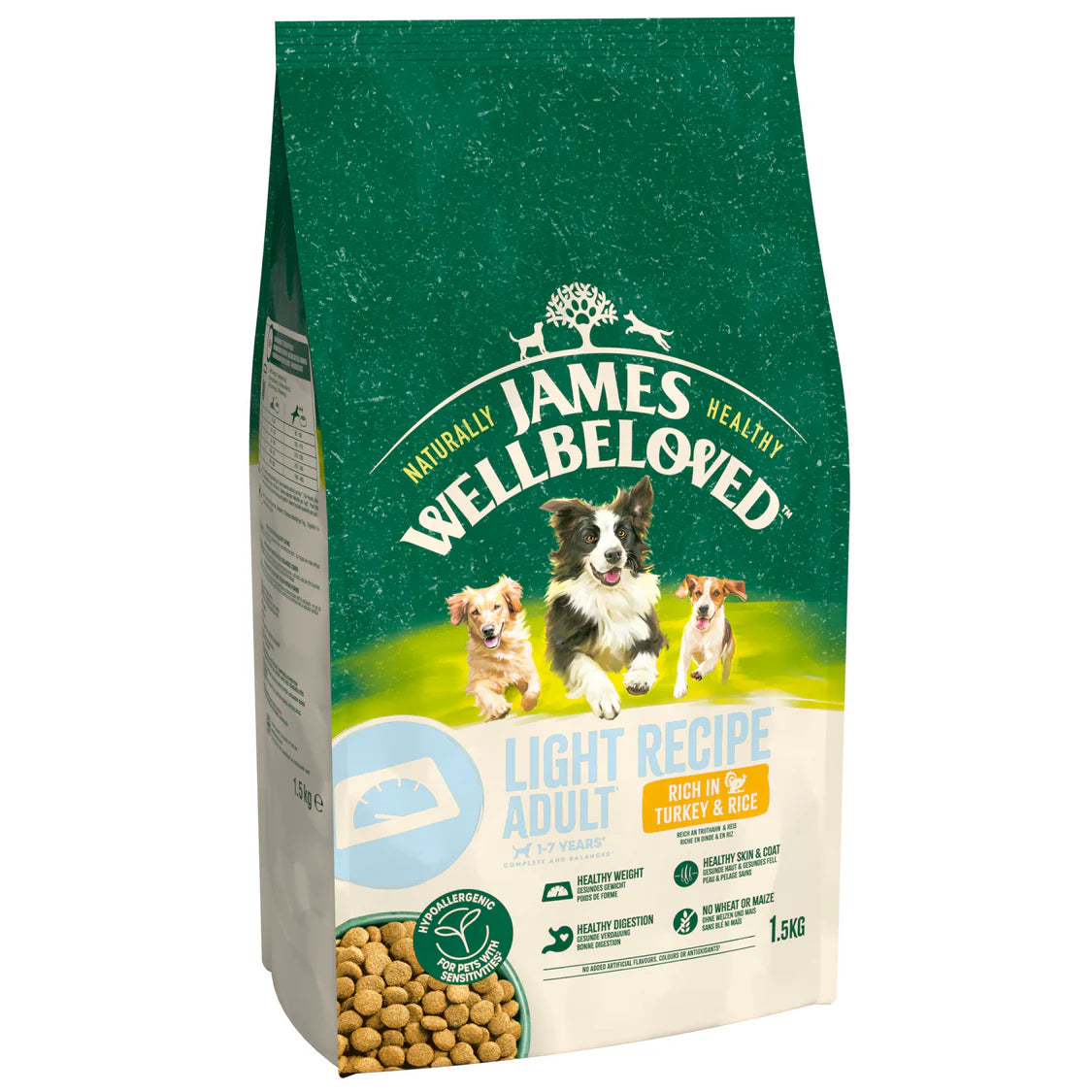 James Wellbeloved Adult 'Light' Turkey & Rice Dry Dog Food 1.5kg