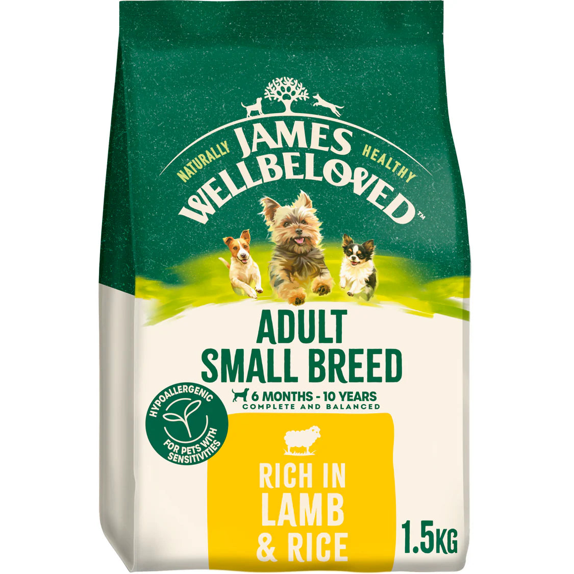 James Wellbeloved Adult Small Breed Lamb & Rice 1.5kg