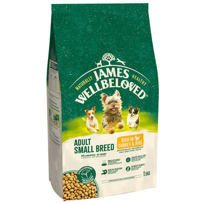 James Wellbeloved Adult Small Breed Turkey & Rice 1.5kg