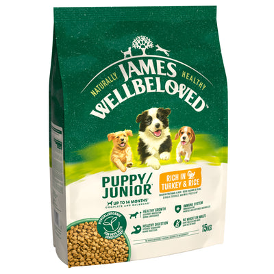 James Wellbeloved Puppy Complete Turkey & Rice 15kg