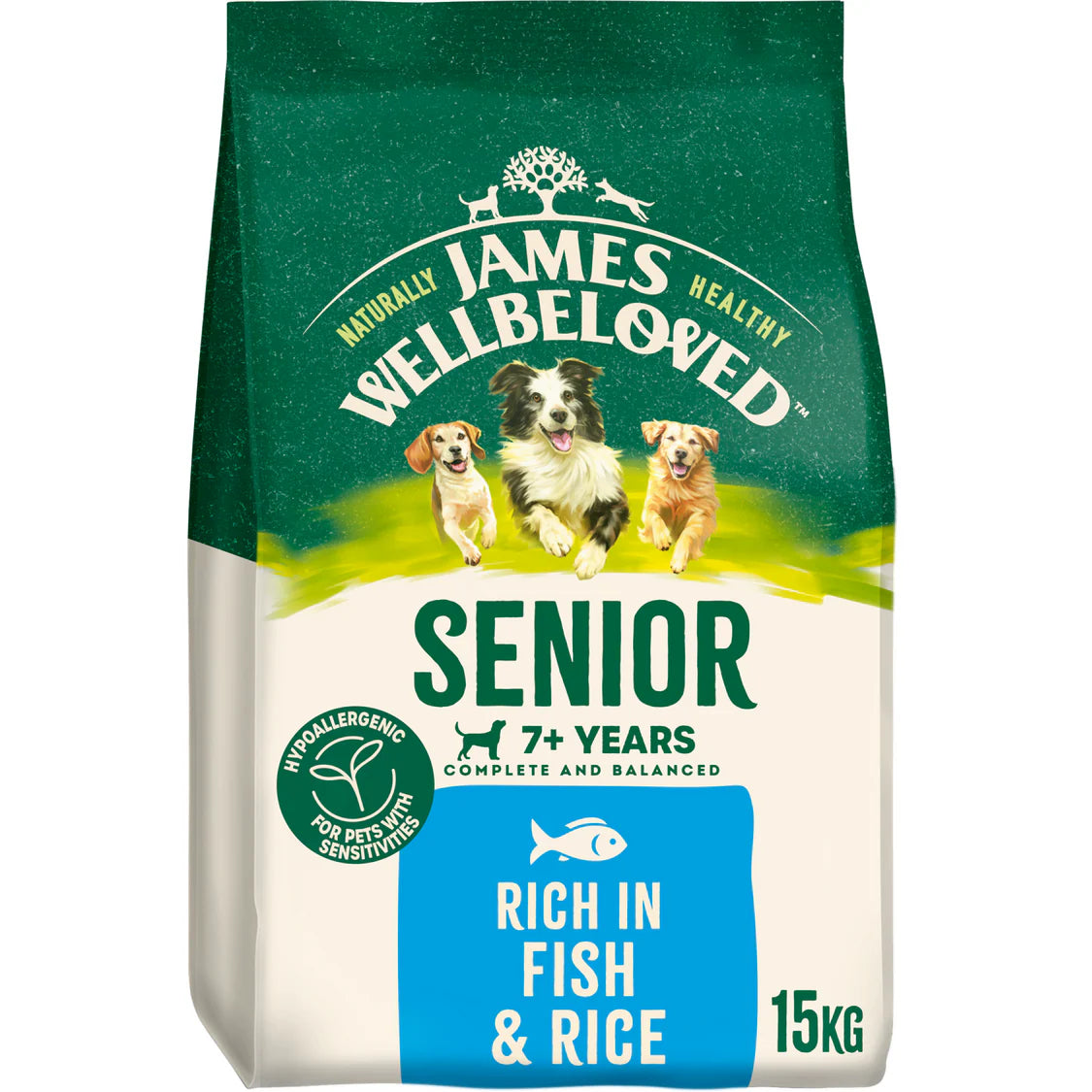 James Wellbeloved Senior Dog Fish & Rice 15kg