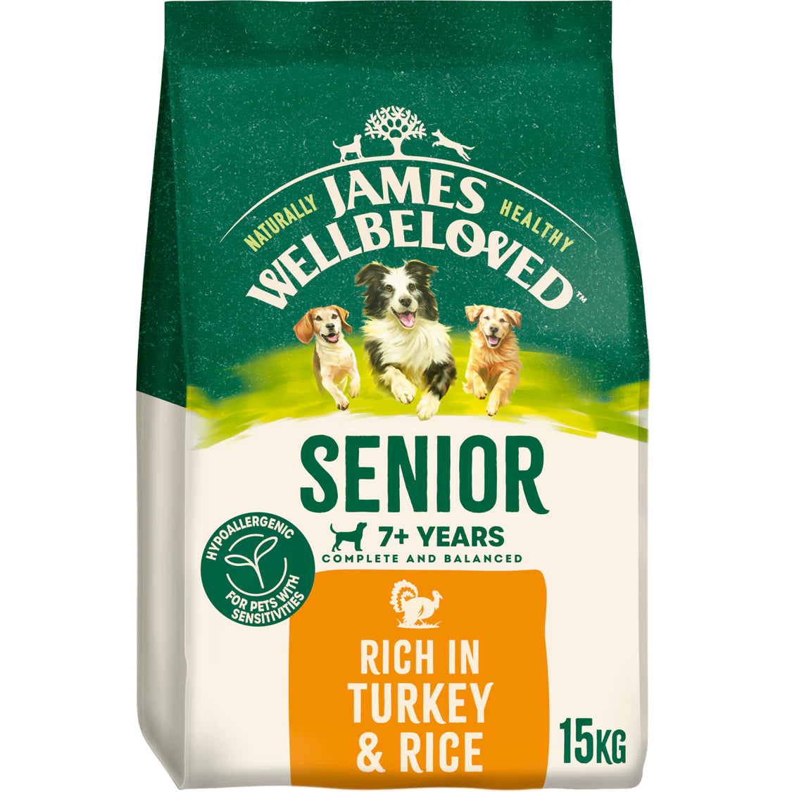 James Wellbeloved Senior Dog Turkey & Rice 15kg