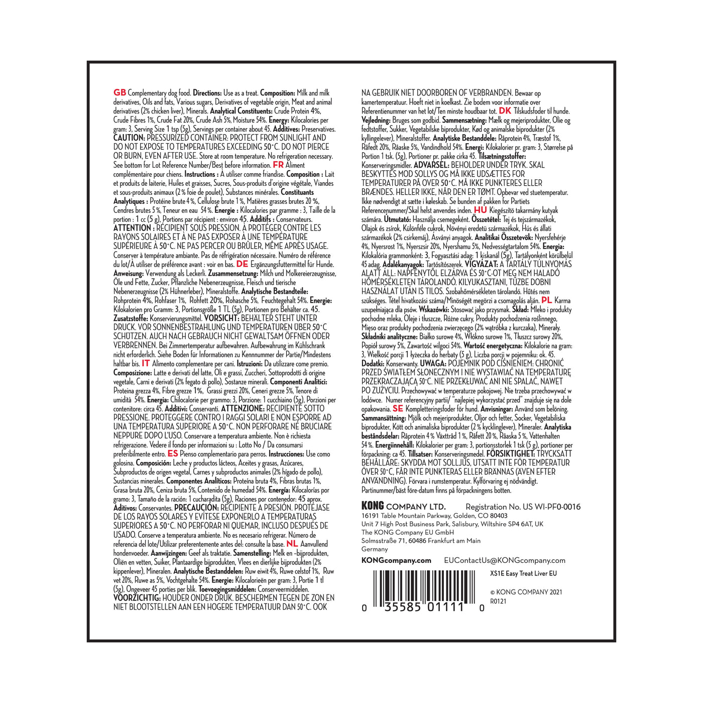 KONG Easy Treat Cheddar Cheese