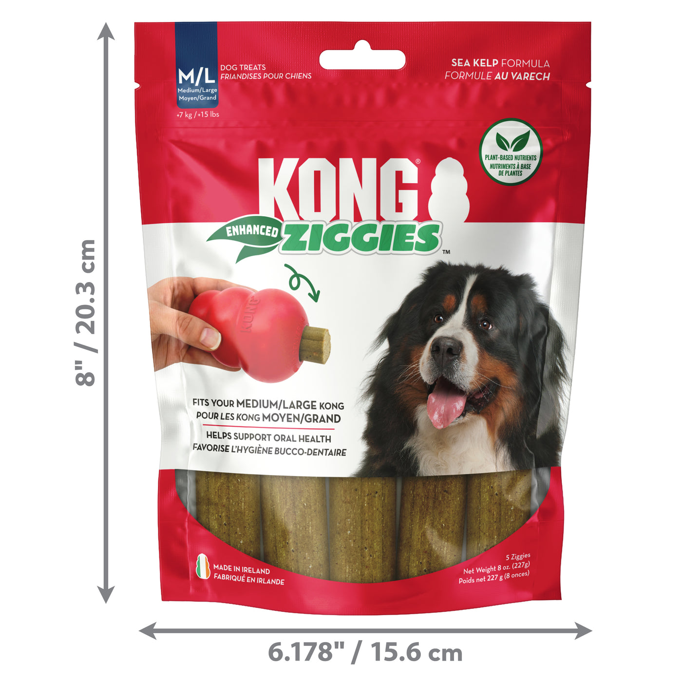 KONG Ziggies Enhanced Md/Lg 227g