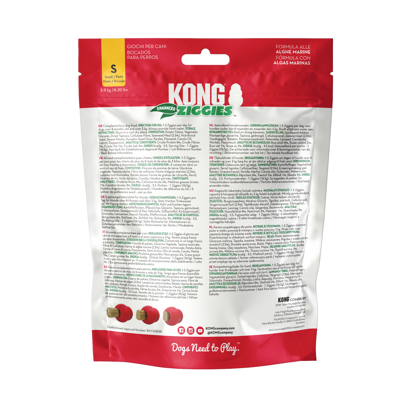 KONG Ziggies Enhanced Sm 198g