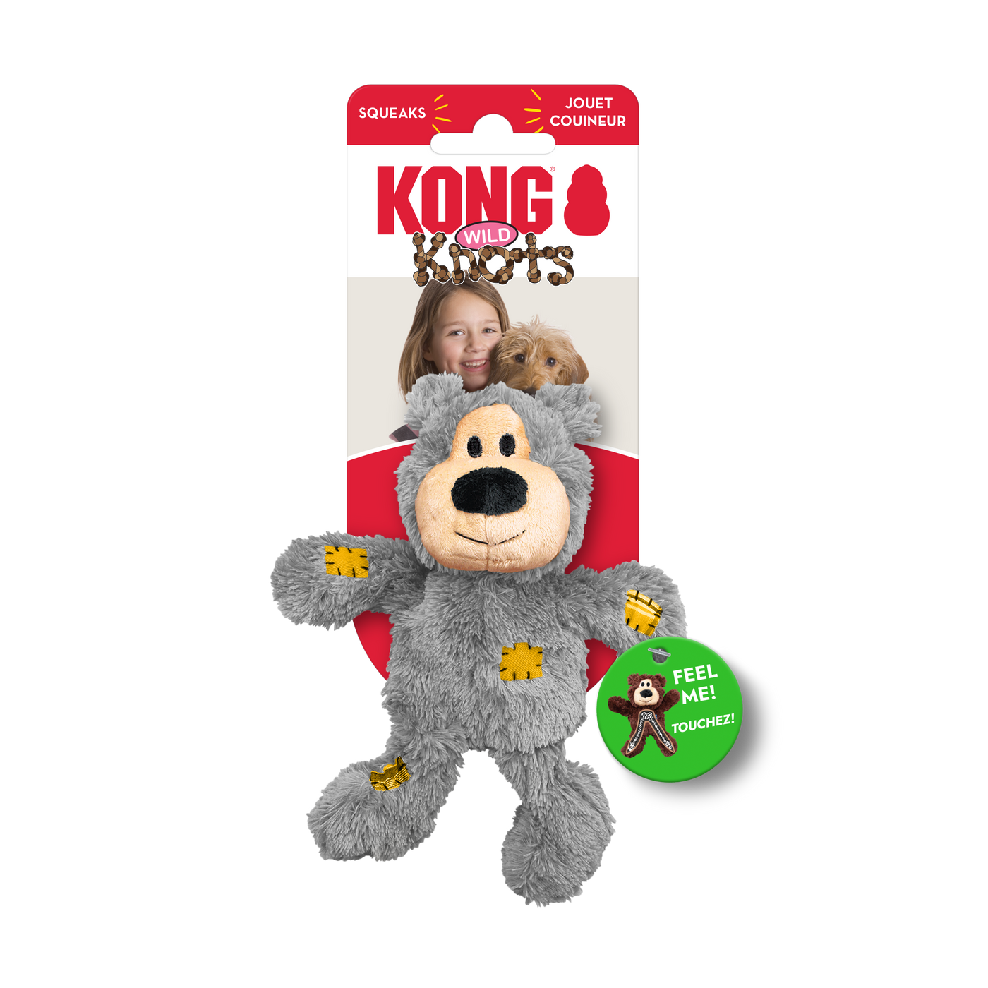 KONG Wild Knots Bear in Grey - XS