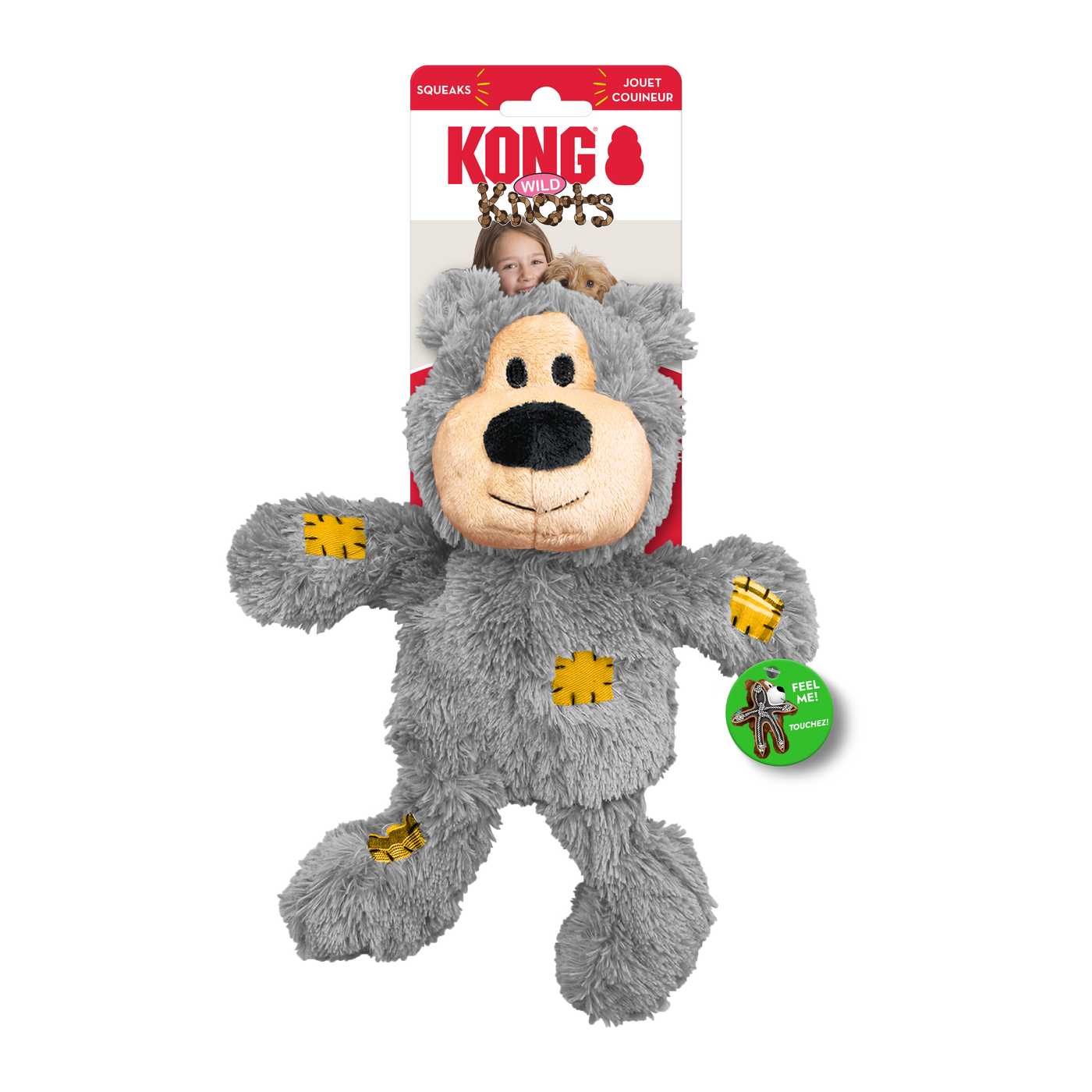 KONG Wild Knots Bear in Grey - Med/Lge
