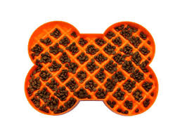 LickiMat SloDog® Orange Slow Feeder Plate