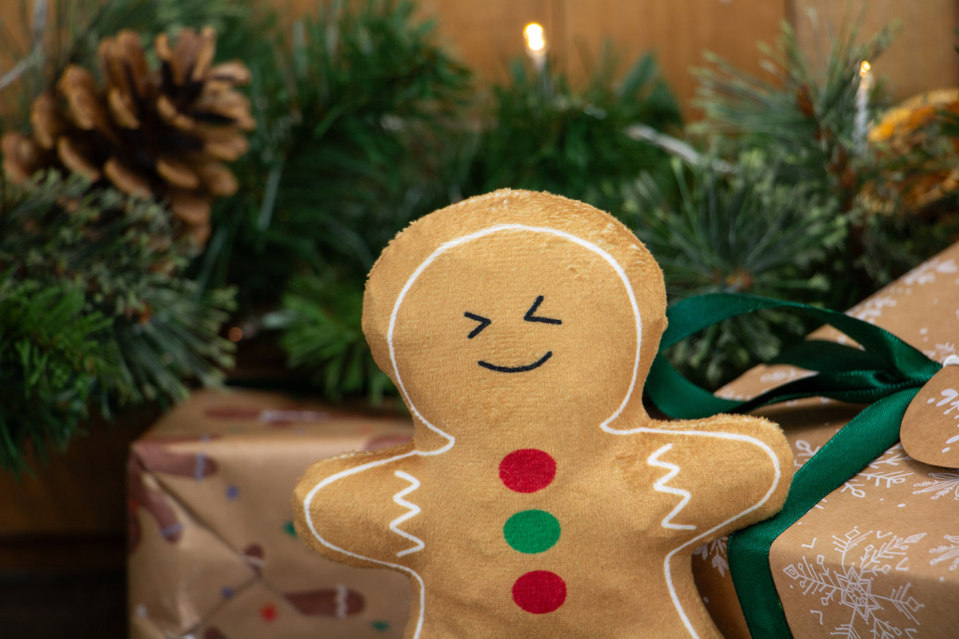 Mini Georgina Gingerbread Festive Dog Toy by Ancol