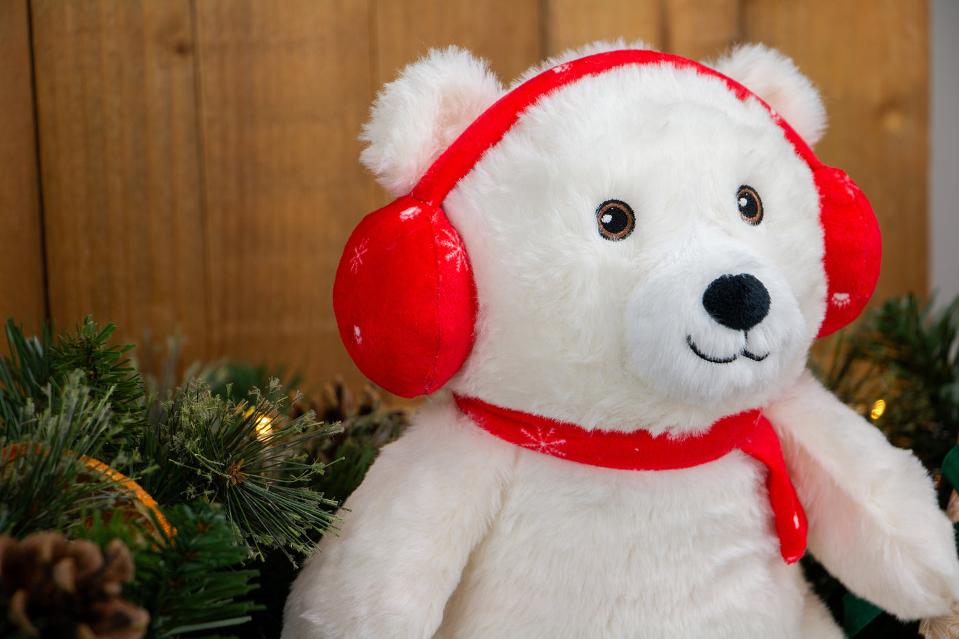 Olwen Christmas Bear Festive Dog Toy by Ancol