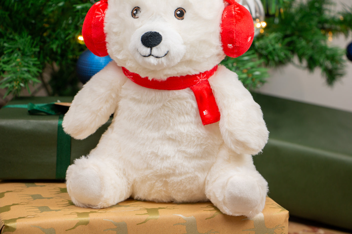 Olwen Christmas Bear Festive Dog Toy by Ancol